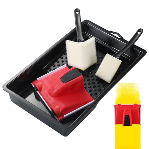 Farbkantenwerkzeug, Pinsel Für Wände, Paint Edger Tool for Walls, Kantenpinsel, 4 Stück Farbkantenwerkzeug Kantenmaler Für Ecken, Praktisches Farbschneidewerkzeug