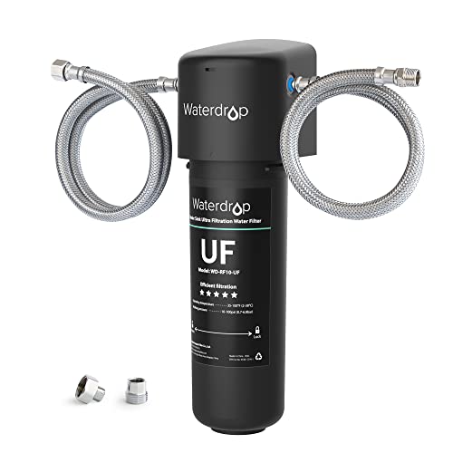 Waterdrop 10UA-UF 0,01 μm Ultra-Filtration unter der Spüle Wasserfilter für Baçtıria R eduzierung, 30.000 Liters Chlor reduzierungskapazität, direkter Anschluss an Küchenarmatur