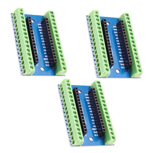 Nano Erweiterungsplatine RUIZHI 3 Stücke Nano IO Shield V1.O Einfaches Erweiterungsboard mit Schraubklemmen kompatibel mit Arduino