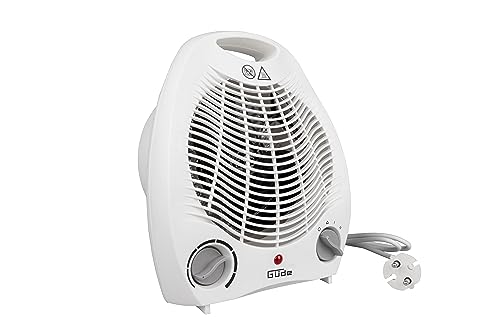 Güde 85175 Heizlüfter GH 2000 (2000 W Heizleistung, 2 Stufen (1000/2000 W), Ventilatorfunktion, Gebläseleistung 75 m³/h, stufenloser Thermostat, Überhitzungs- & Kippschutz, Tragegriff, schnelle Wärme)