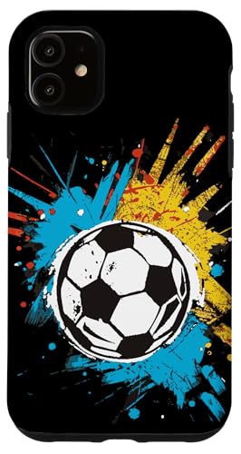 Hülle für iPhone 11 Fußball Kunstwerk Bunten Farbexplosion
