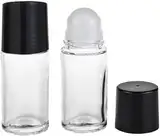 Rosojodg Roll on Glasflaschen für Ätherisches Öl - 2 Stück Flasche Leer 30ml, Nachfüllbar Rollon Flaschen für Öle, Duftstoff, Kosmetika, Massagen Rollerflaschen