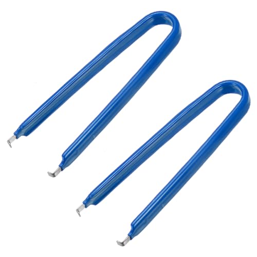 QUARKZMAN IC Puller Chip Extractor aus Edelstahl mit isoliertem Vinylgriff, blau, 2er Pack