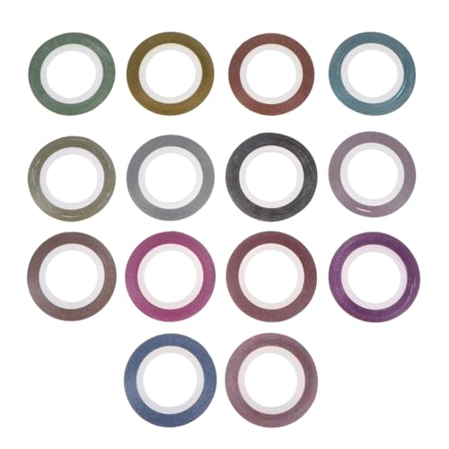 FRCOLOR 14rollen Glänzendes Nail Art Line Tape Nagel Sticker Set Für Maniküre Diy Farben Nail Decals Für Kreative Nageldesigns Und Nail Decoration