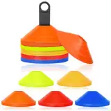 TRMLBE Markierungshütchen 50 Stück Markierungsteller Sport Hütchen Fussball Set Fussball Trainingszubehör für Handball, Fußball, Leichtathletik