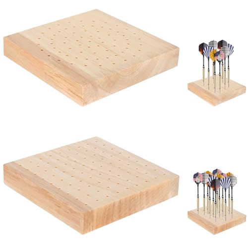 Zyiphor 2 Stück Darthalter Holz Dartpfeile Halterung, Dekoration Dartpfeilhalter, Dart Ständer für Aufbewahrung von Steeldarts und Softdarts,Dart Zubehör