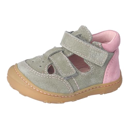 RICOSTA Mädchen Kletthalbschuhe ENI, Kinder Lauflernschuhe, Weite: Mittel, lose Einlage, terracare, Turnschuhe, eukalyptus/rosa (540), 26 EU