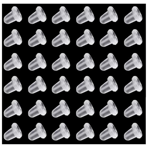 100 Stück Ohrring Verschluss, Transparente Silikon-Ohrringstopper, Universell für DIY Schmuck & Ohrringverschlüsse