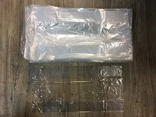 1000 Poly-Faltenbeutel, transparent, gelocht, 200 x 100 x 400 mm