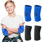 Sibba 2 Paar Ellenbogenbandagen Für Kinder Gestrickte Kompressions Ellenbogenmanschette Kompressionsbandage Armmanschette Fürs Fitnessstudio Ellenbogenstütze Atmungsaktive Ellenbogenbandagen (M)