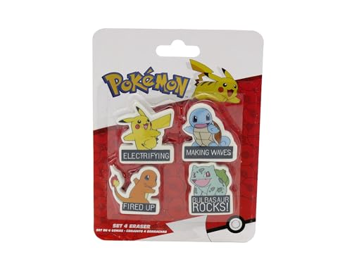 CYPBRANDS Pokémon, Schreibwaren-Set, Radiergummis, Schreiben, Schulmaterial, mehrfarbig, offizielles Produkt