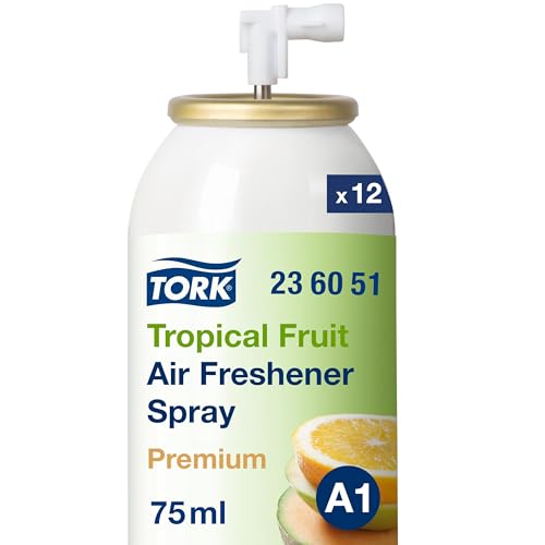 Tork Lufterfrischer Spray mit tropischem Fruchtduft A1, Frischeduft, 12 x 75ml, 236051