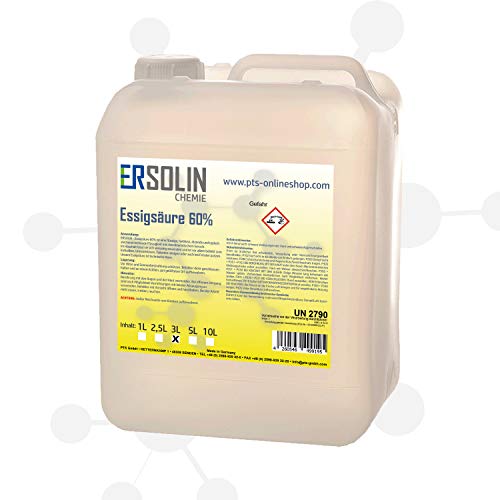 Essigsäure 60% Entkalker Allzweckreiniger Essigessenz C2H4O2 Reiniger technisch (3 Liter)