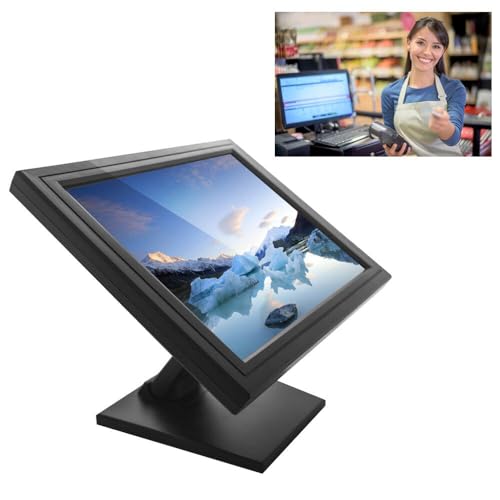 LOYEMAADE 17" Touch Screen POS LCD Touchscreen Monitor,Einstellung mehrerer Winkel, mit Eingabestift,Retail Kiosk Restaurant Bar