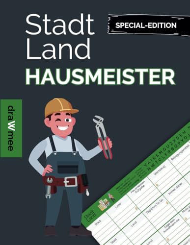 Stadt Land Hausmeister: Quiz Geschenk für Facility Manager, Hauswart & Haustechniker: 35 Blatt Din-A4 (Seiten zum Ausschneiden)