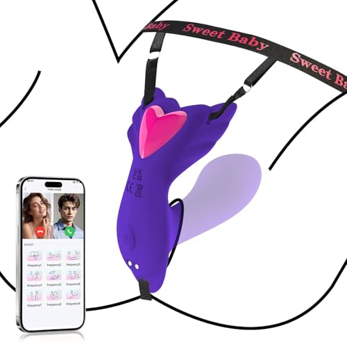 Sex Spielzeug für die Frau Tragbares Höschen Vibrator Doppelte Klitoris Vibrator mit 9 Vibrationsmodi Butterfly Vibration für Frauen Vibratorensets für Frauen