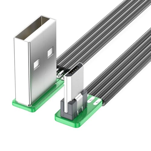 DOSERTY 90 Grad USB Mikro USB Kabel Für Elektronikladung Und Datenübertragung In Engen Räumen Mehrere Längen