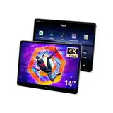 XTRONS 2 PCS 14'' drehbarer Rücksitz Android TV Kopfstütze Monitor Tablet 4+64 Unterstützung Portrait Modus Screen Mirroring und Steuerung HD Input & Output QHD IPS Volllaminierter Bildschirm