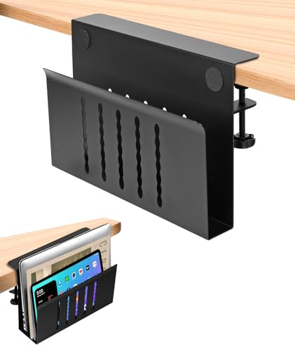 Torchesy PC Halterung Schreibtisch Laptop Halterung Schreibtisch Seitenaufbewahrung Seitenständer Laptop Stand Notebook Ständer Für Alle Laptops Und Tablets(Schwarz, Einlagig ohne Stifthalter