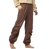 BPURB Herren Piratenhose Vintage Mittelalter Renaissance Lounge Kostüm Lose Elastische Taille Hose Wikinger Navigator Hose, braun, S