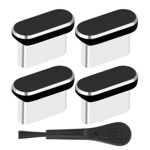 Staublochschutz für Ladestelle, 4 Stück, Ladeanschlussabdeckung mit Bürste, Typ-C-Staubstecker, USB-Staubschutz, Staubstecker für Handy, Typ-C-Staubschutzstecker, Handy-Staubschutz, mehrfarbig