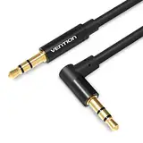 VENTION 3,5mm AUX-Kabel, Rechtwinklig Klinkenkabel 3,5 mm Stecker zu Stecker 90 Grad Stereo Audio Kabel für Autoradios, Smartphones, Lautsprecher, Kopfhörer usw. (1.5M)