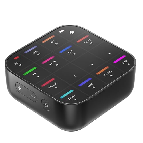 Donner MEDO Bluetooth MIDI Controller, USB Portable Electronic Instrument | Akkord, Sample, Lead, Bass, Drum | Eingebauter Looper und Synth | iOS, Mac, Windows, Android | Inklusive Silikonhülle