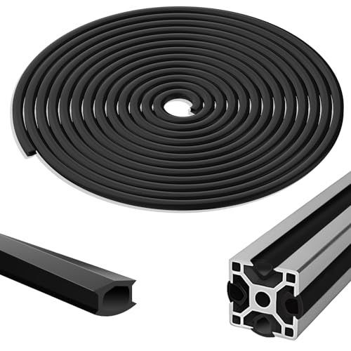 Fentar 10m Aluprofile Staubschutz, Weiche PVC Schutzdichtstreifen für 8MM Nut Alu Profilschiene, Hitzebeständig Gummidichtung Passt zur 30/40 Serie Europäischen Norm Alu Profilschiene