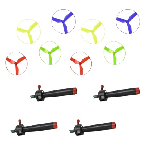 MenYiYDS Propellerspiel mit 4 Griffen und 8 Propellern - Durchmesser 30 cm und 20 cm - Motorikspielzeug Flugspiel, Spielzeug für Kinder ab 3 Jahren