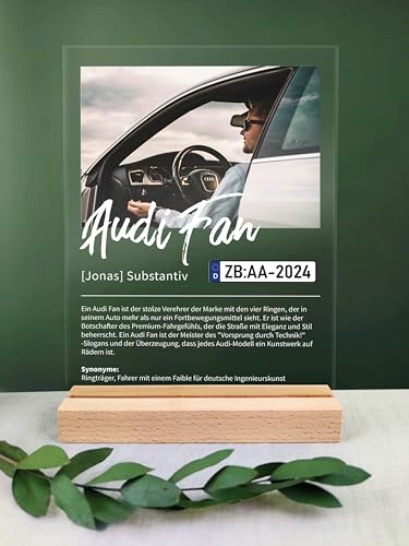 Audi Fan Geschenk personalisiert - Acryl Geschenk - Definition: Audi Fan - Audi Fanartikel, Audi, Audi Fanshop, Audi Geschenke