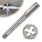 M10 X 1 Metrisch Gewindeschneider,Tadpolez Gewindeschneideisen M10 x 1.0mm,HSS Gewindebohrer Schneideisen,Handgewindebohrer Feingewinde,Gerade Geriffelt Gewindeschneider