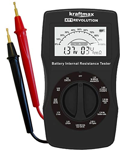 Kraftmax XT1 Revolution - Profi Batterietester/Akku - Batterie Tester der neuesten Generation - Testgerät inkl. Innenwiderstand Test