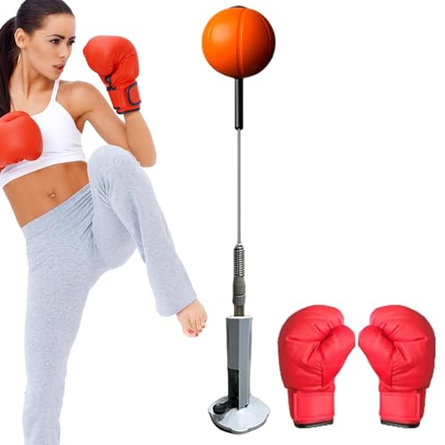 Box-Speed-Bag mit Ständer, Box-Reflex-Bag | Vertikaler Boxreflexball,Übungs-Boxsack mit Ständer, höhenverstellbarer Speed-Boxball für Erwachsene und Jugendliche