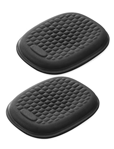 Vaydeer Wrist Rest Pad - Ergonomischer Ellbogenschützer mit Gel-Armlehne für Schreibtisch, Armlehnenstütze aus Memory Foam Schaumstoff für Büro, Gaming, Computer, Laptop, Mac – Schwarz, 1 Paar