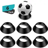 6 Stück Ballständer Erinnerungsstücke Kugel Sockel Ballständer Halter Fußballständer für Basketball Fußball Volleyball Softball Bowling (Schwarz)