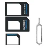 SpionProfi 3 in 1 Nano-SIM-Adapter 4 in 1 Nano auf Micro; Nano auf Standard-SIM-Karte und Micro-to-SIM-Karte + Entferner für SIM-Karten