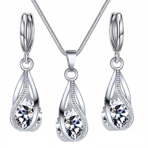 angebote des tages heute Schmuckset Silber 925 Damen meine bestellungen anzeigen Halskette Damen Ohrringe Silber Schmuck Geburtstags Muttertags Geschenk für Frauen Mama