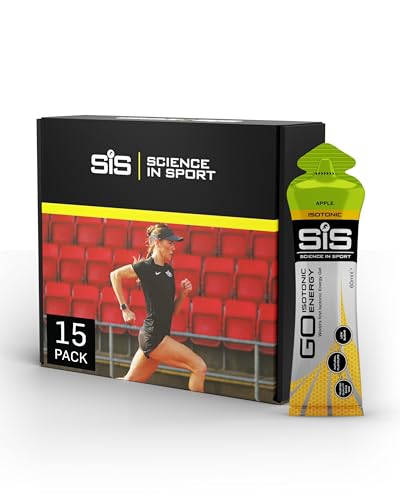 Science in Sport GO Isotonic Energy Gel 15 x 60ml Apfel - schnelle Wirkung - Vegan, Isotonische Formulierung mit 22g Kohlenhydraten, Guter Energielieferant