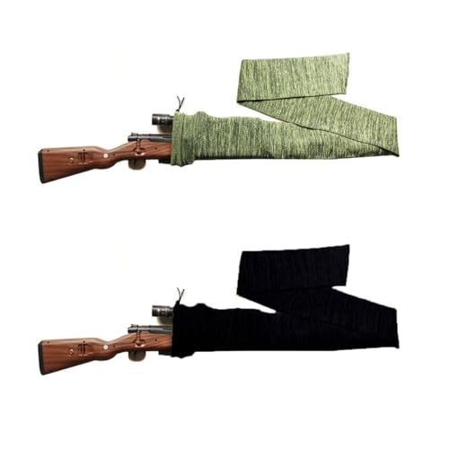 HOUSON 2 Stück Gewehrsocke，Gewehr Sack Lufgewehr Aufbewahrung Abdeckung Gun Socke Shotgun Fall Sleeve Anti-Staub（Schwarz +Grün）