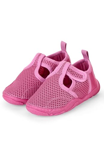 Sterntaler Badeschuh Mesh mit Klettverschluss - Badeschuh für Mädchen mit Kordelstopper - Badeschuh - Aqua Babyschuhe mit rutschfester Sohle für Badespaß - purpur, 21/22 EU