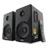 MAJORITY D40 Bluetooth Lautsprecher Boxen | 60W 2.0 Aktivlautsprecher | Studio Monitor mit 4"-Treiber | Regallautsprecher für HiFi Stereo mit Optischer, RCA-, USB- und AUX-Eingang | Fernbedienung