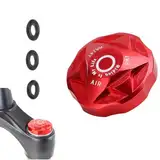 Puepoul Fahrrad Vorbau Steuersatz Kappe Aluminium Jigsaw Headset Cap Rund Mountainbike-Vorbaukappe (Red)