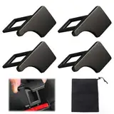 Scettar Car Seat Belt Clip，Scettar 4 Stück Anschnaller Adapter, Gurtschloss Adapter, Gurtverlängerung Auto, Sicherheitsgurt Adapter Gurtadapter Gurtschloss für PKW und Meisten LKW(Schwarz)