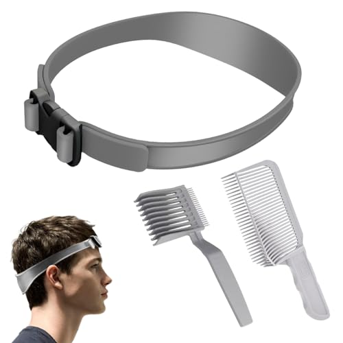 3 Stück Haarschneidekamm, Silikon Haarschneide Schablone, Haarschneidekamm Haare Schneiden Set, Barber Kamm für Männer, Haircut Fade Comb Ideal für Selbsthaarschnitte