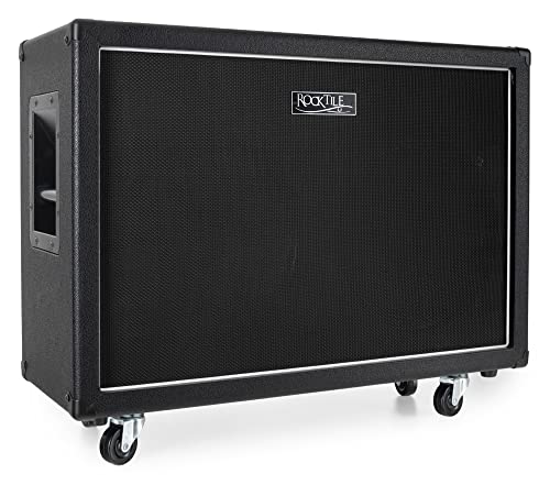 Rocktile GB212 Gitarren Box - Cabinet für E-Gitarren Topteile - 2x 12" Lautsprecher - Impedanz: 4, 8 oder 16 Ohm - Belastbarkeit: 75 Watt Mono / 150 Watt Stereo - Steckbare Rollen - Schwarz