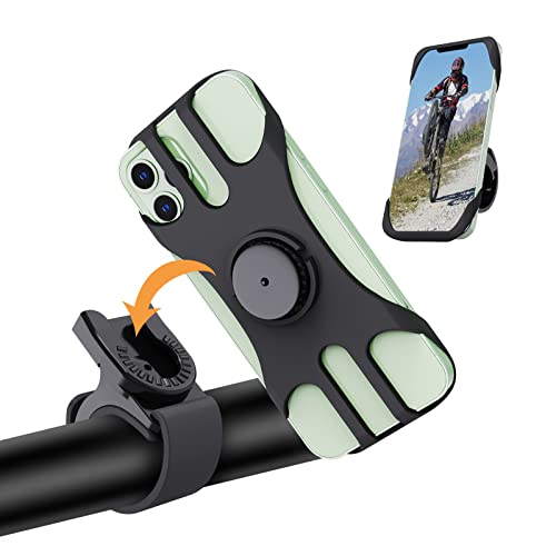 Handyhalterung Fahrrad, Abnehmbar 360° Drehbare Handyhalterung Motorrad, Universal Handy Halterung Fahrradlenker für Allen Smartphone, Handyhalter Fahrrad für E Scooter Rennrad MTB Roller