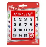 Simba 108614687 Schiebepuzzle Zahlen, Retro Game, Spielzeug Klassiker, 11,5x13,5cm, Anti Stress, Ziffer 1 bis 15, ab 3 Jahren