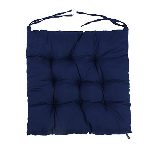 Weiche Polyester-Stuhlmatte, Geeignet für Heimdekoration, 39,9 X 39,9 cm, Marineblau, Kaffeebraun, Gelb, Leicht zu Reinigen (Dunkelblau)