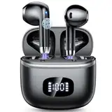 Bluetooth Kopfhörer, Kopfhörer Kabellos Bluetooth 5.3 mit 4 ENC Noise Cancelling Mic, kopfhörer kabellos HiFi Stereo, LED-Anzeige, 40 std Spielzeit, USB-C, In Ear Ohrhörer für Arbeit Spiel Sport