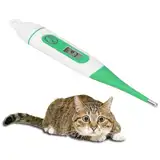 Digitales Haustierthermometer, Wasserdicht flexible Temperatursonde Veterinärthermometer mit LCD-Bildschirm, für Tierärzte und Haustierbesitzer von Hunden, Katzen, Pferd